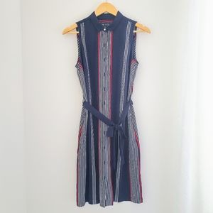 Tommy Hilfiger Sleeveless Striped Shirt Dress